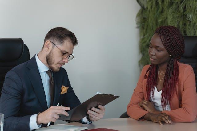 landlord interviewing a potential tenant